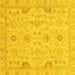 Square Oriental Yellow Traditional Rug, abs3971yw