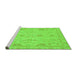 Sideview of Machine Washable Oriental Green Traditional Area Rugs, wshabs3971grn