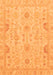 Machine Washable Oriental Orange Traditional Area Rugs, wshabs3971org