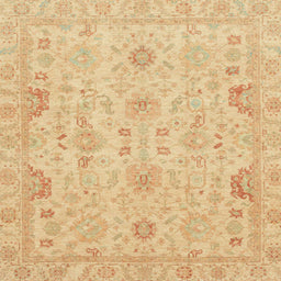 Square Machine Washable Abstract Orange Rug, wshabs3971