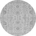 Round Oriental Gray Traditional Rug, abs3971gry