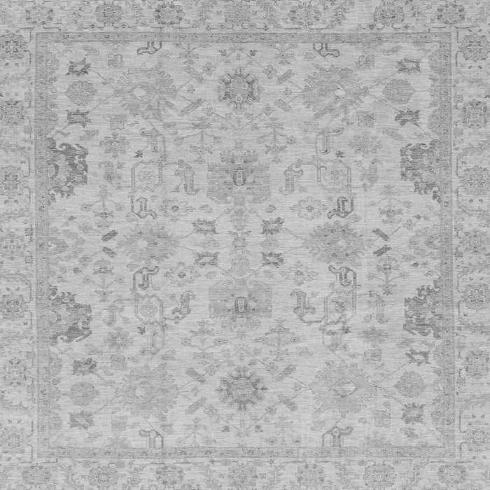 Square Machine Washable Oriental Gray Traditional Rug, wshabs3971gry