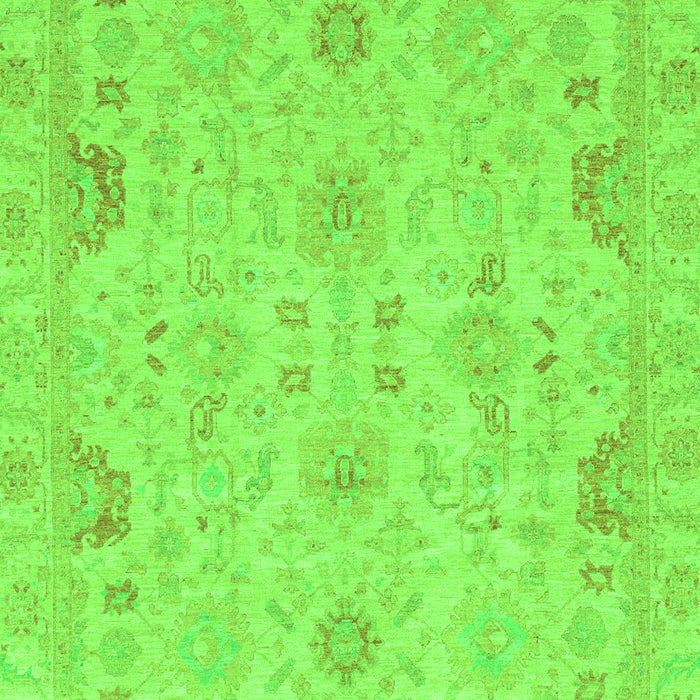 Machine Washable Oriental Green Traditional Area Rugs, wshabs3971grn