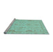 Sideview of Machine Washable Oriental Light Blue Traditional Rug, wshabs3971lblu