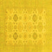 Square Abstract Yellow Modern Rug, abs3972yw