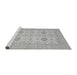 Sideview of Machine Washable Abstract Gray Modern Rug, wshabs3972gry