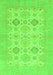 Machine Washable Abstract Green Modern Area Rugs, wshabs3972grn