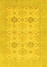 Machine Washable Abstract Yellow Modern Rug, wshabs3972yw