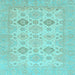 Square Abstract Light Blue Modern Rug, abs3972lblu