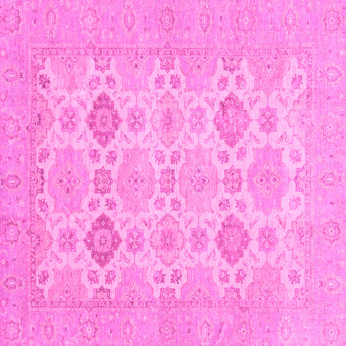 Square Machine Washable Abstract Pink Modern Rug, wshabs3972pnk