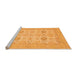 Sideview of Machine Washable Abstract Orange Modern Area Rugs, wshabs3972org