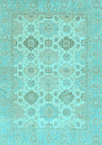 Abstract Light Blue Modern Rug, abs3972lblu