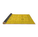 Sideview of Abstract Yellow Modern Rug, abs3972yw