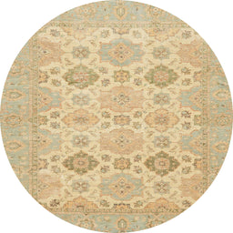 Round Abstract Metallic Gold Modern Rug, abs3972