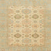 Square Machine Washable Abstract Metallic Gold Rug, wshabs3972