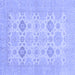 Square Abstract Blue Modern Rug, abs3972blu