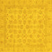 Square Machine Washable Abstract Yellow Modern Rug, wshabs3973yw