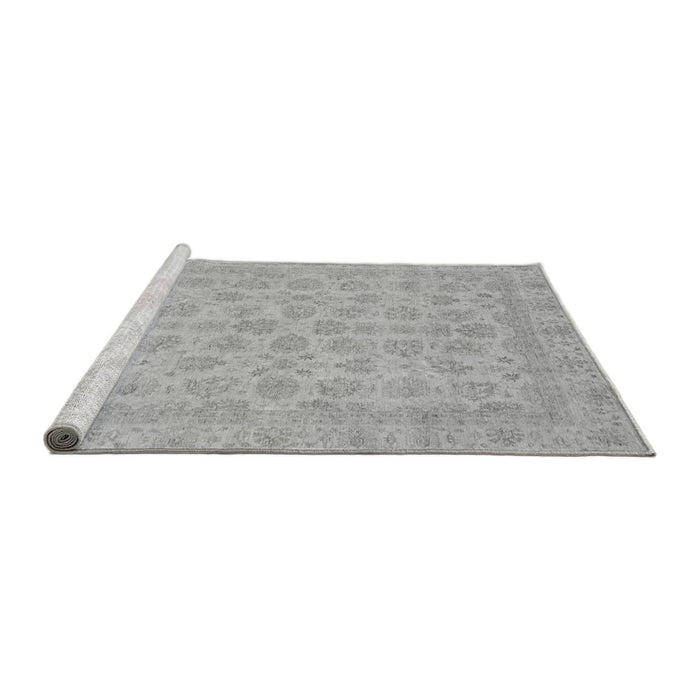 Sideview of Machine Washable Abstract Gray Modern Rug, wshabs3973gry