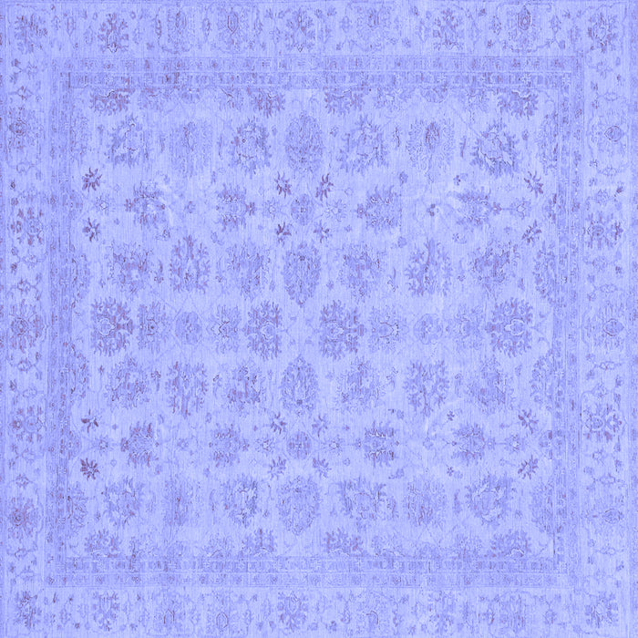 Square Abstract Blue Modern Rug, abs3973blu