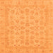 Square Abstract Orange Modern Rug, abs3973org