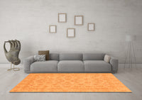 Machine Washable Abstract Orange Modern Rug, wshabs3973org