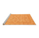 Sideview of Machine Washable Abstract Orange Modern Area Rugs, wshabs3973org