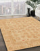 Abstract Orange Modern Rug in Family Room, abs3973