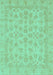 Machine Washable Abstract Turquoise Modern Area Rugs, wshabs3973turq