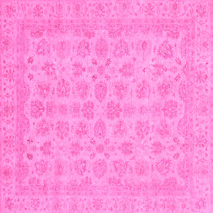 Square Abstract Pink Modern Rug, abs3973pnk