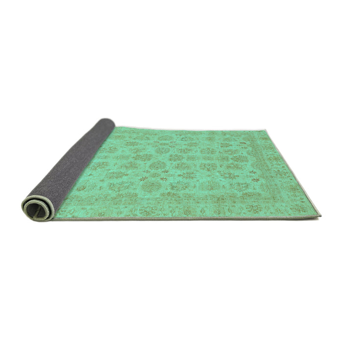 Sideview of Abstract Turquoise Modern Rug, abs3973turq