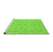 Sideview of Machine Washable Abstract Green Modern Area Rugs, wshabs3973grn