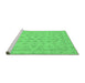 Sideview of Machine Washable Abstract Emerald Green Modern Area Rugs, wshabs3973emgrn