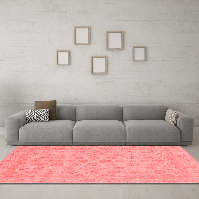 Modern Red Washable Rugs