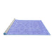 Sideview of Machine Washable Abstract Blue Modern Rug, wshabs3973blu