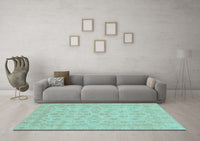 Machine Washable Abstract Light Blue Modern Rug, wshabs3973lblu