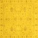 Square Oriental Yellow Traditional Rug, abs3974yw