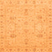 Square Oriental Orange Traditional Rug, abs3974org