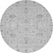 Round Oriental Gray Traditional Rug, abs3974gry