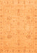 Machine Washable Oriental Orange Traditional Area Rugs, wshabs3974org