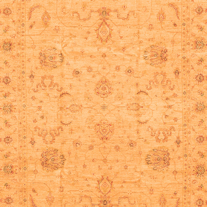 Machine Washable Oriental Orange Traditional Area Rugs, wshabs3974org