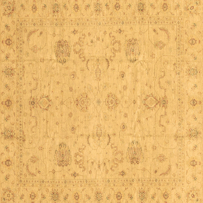 Square Machine Washable Oriental Brown Traditional Rug, wshabs3974brn