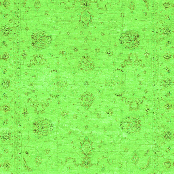 Machine Washable Oriental Green Traditional Area Rugs, wshabs3974grn