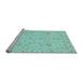 Sideview of Machine Washable Oriental Light Blue Traditional Rug, wshabs3974lblu