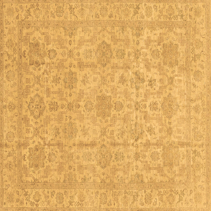 Square Machine Washable Oriental Brown Traditional Rug, wshabs3975brn