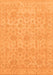 Machine Washable Oriental Orange Traditional Area Rugs, wshabs3975org