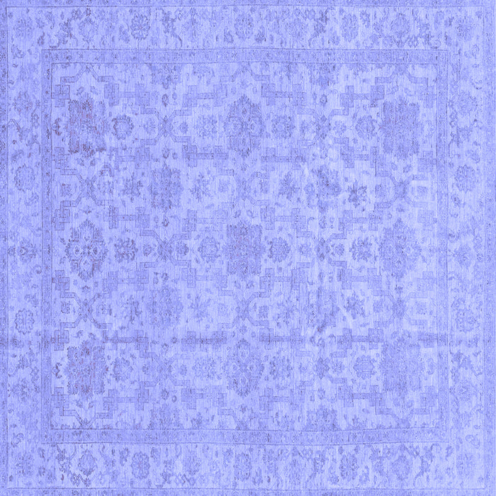 Square Oriental Blue Traditional Rug, abs3975blu