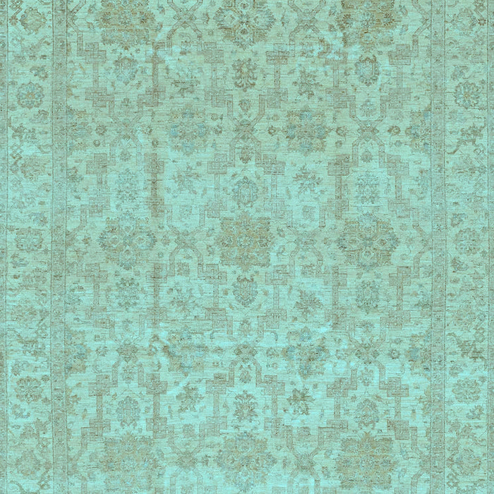 Machine Washable Oriental Light Blue Traditional Rug, wshabs3975lblu