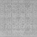 Square Machine Washable Oriental Gray Traditional Rug, wshabs3975gry