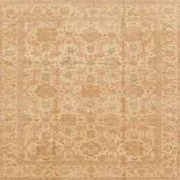Square Machine Washable Abstract Orange Rug, wshabs3975