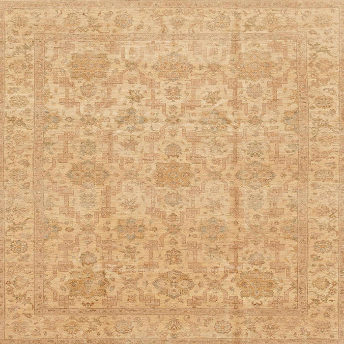 Square Machine Washable Abstract Orange Rug, wshabs3975